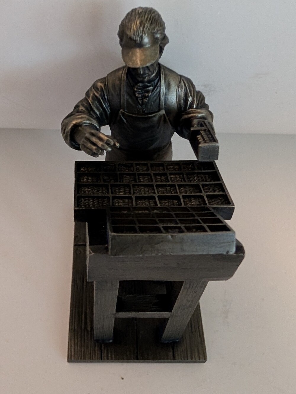 Franklin Mint Pewter "The Printer" Figurine